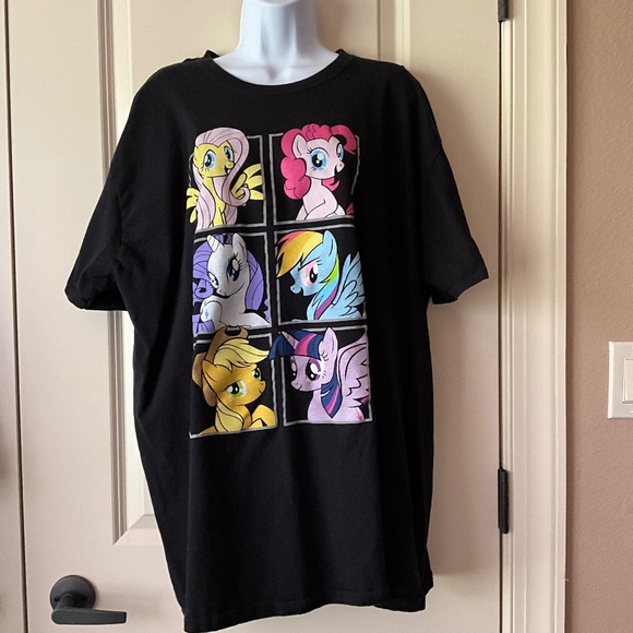 My Little Pony Tops - My Little Pony Adult Black T-Shirt size 2XL